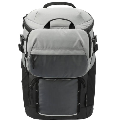 Front View of Gray Arctic Zone® Repreve® Backpack Cooler with Sling plain