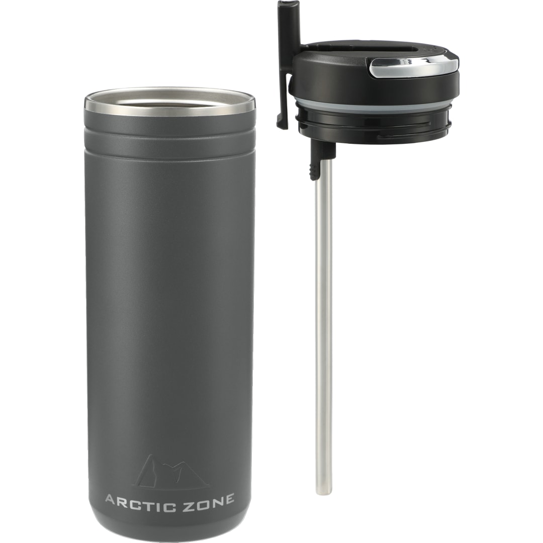 Front View of Gray Arctic Zone® Titan Thermal HP® Tumbler 24oz plain