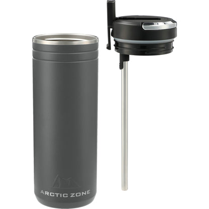 Front View of Gray Arctic Zone® Titan Thermal HP® Tumbler 24oz plain