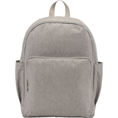 Front View of Gray Baye Recycled 15" Laptop Backpack plain