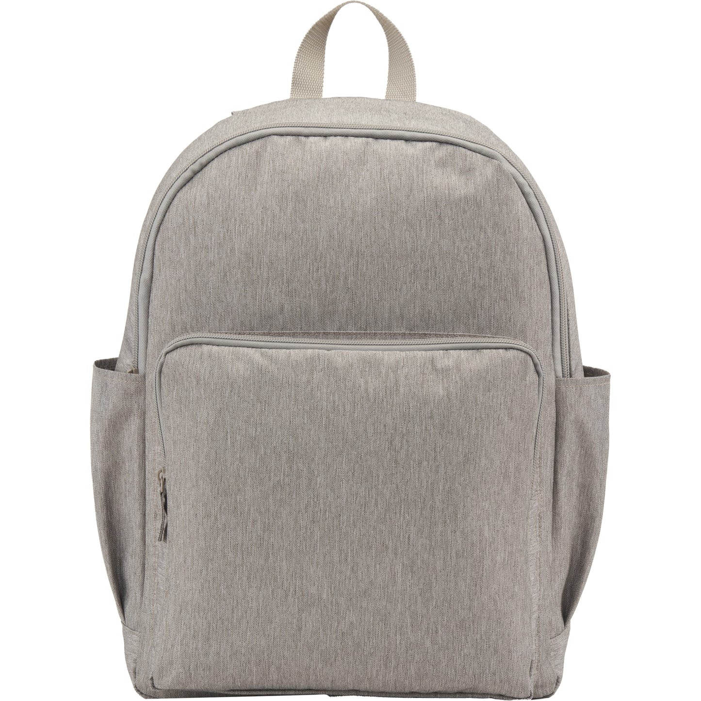 Front View of Gray Baye Recycled 15" Laptop Backpack plain