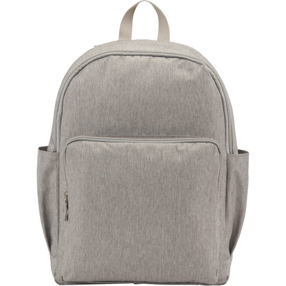 Front View of Gray Baye Recycled 15" Laptop Backpack plain