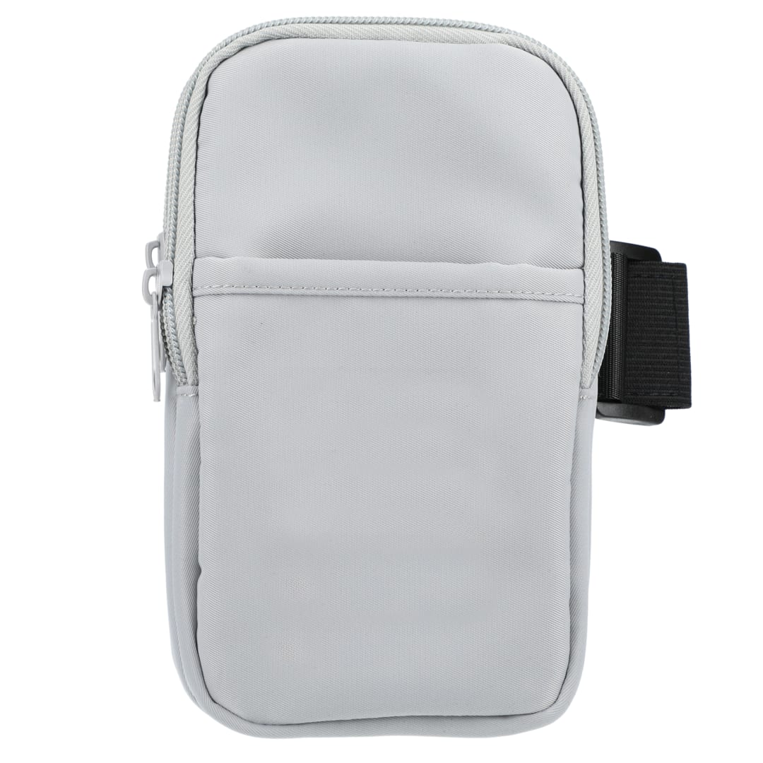 Front View of Gray Bottle Buddy Deluxe Water Bottle Pouch plain