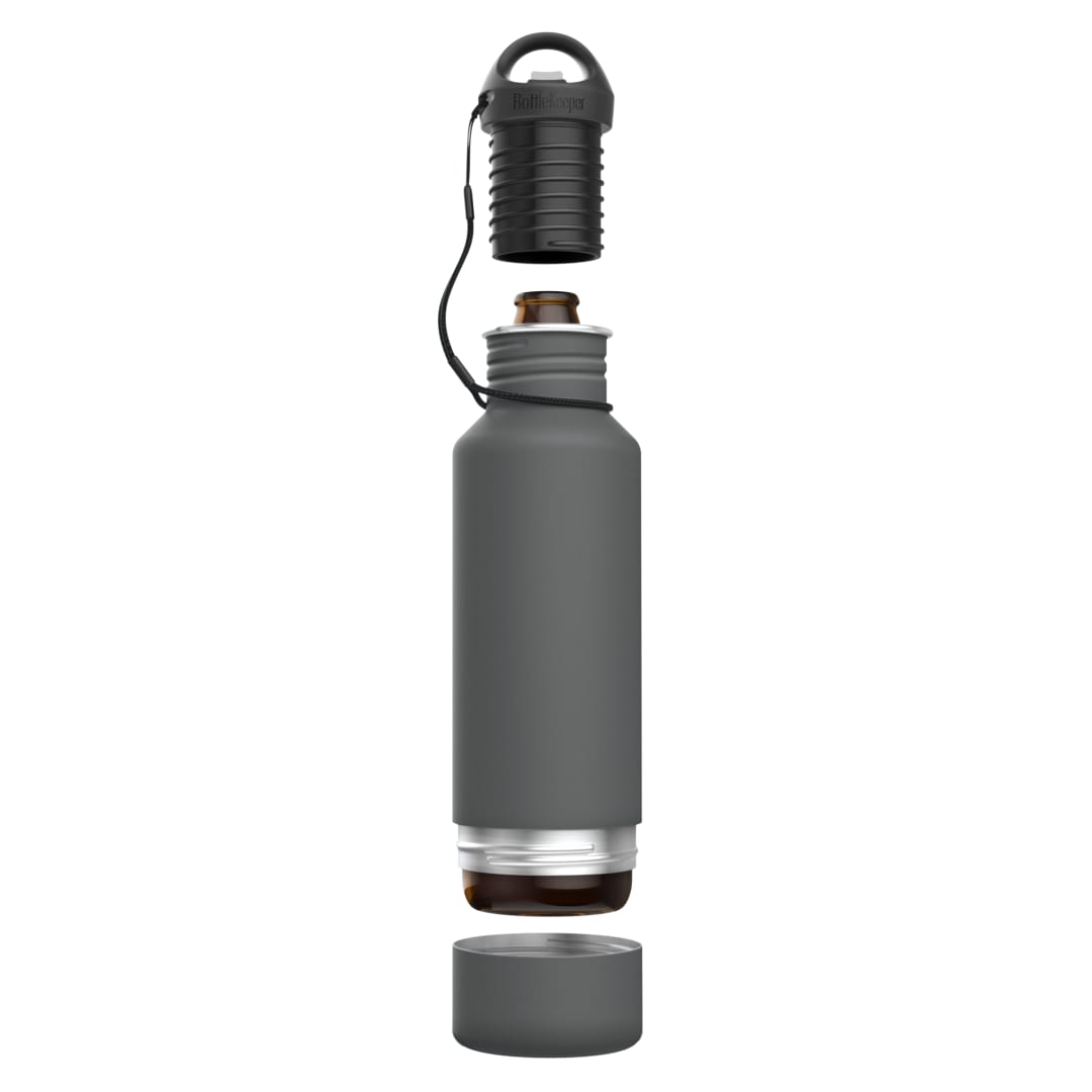 Front View of Gray BottleKeeper Standard 2.0 plain