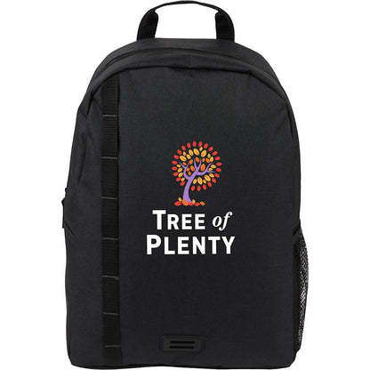 Front View of Gray Brady Recycled 15" Computer Backpack