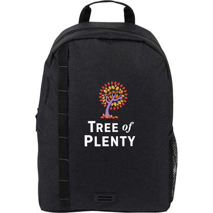 Front View of Gray Brady Recycled 15" Computer Backpack