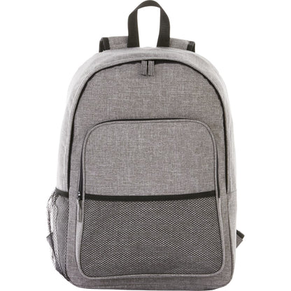 Front View of Gray Brandt 15" Computer Backpack plain