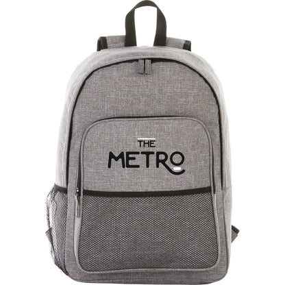 Front View of Gray Brandt 15" Computer Backpack