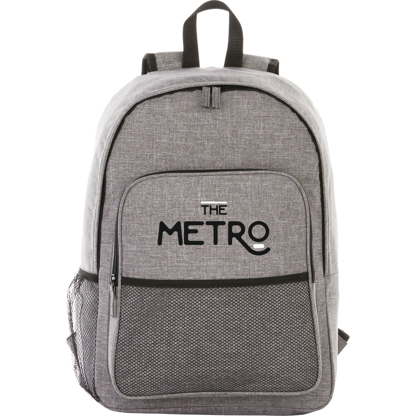 Front View of Gray Brandt 15" Computer Backpack