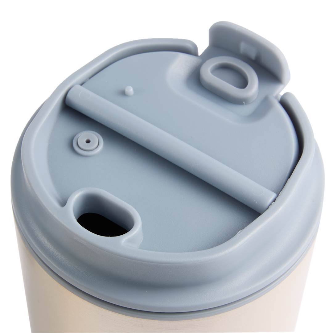 Front View of Gray Brit Eco-Friendly Tumbler 15oz plain