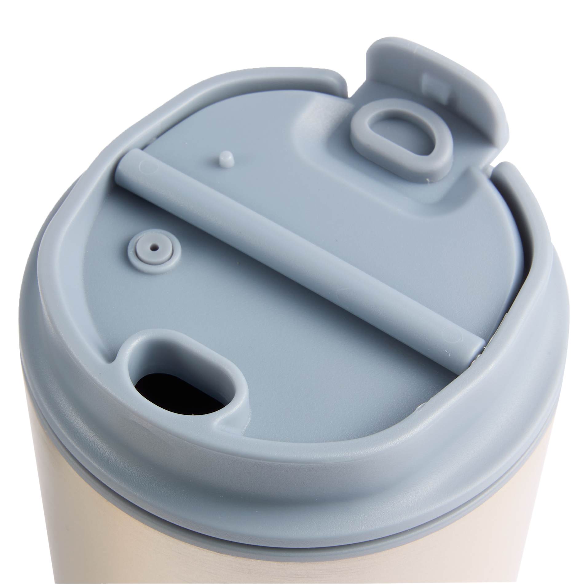 Front View of Gray Brit Eco-Friendly Tumbler 15oz plain