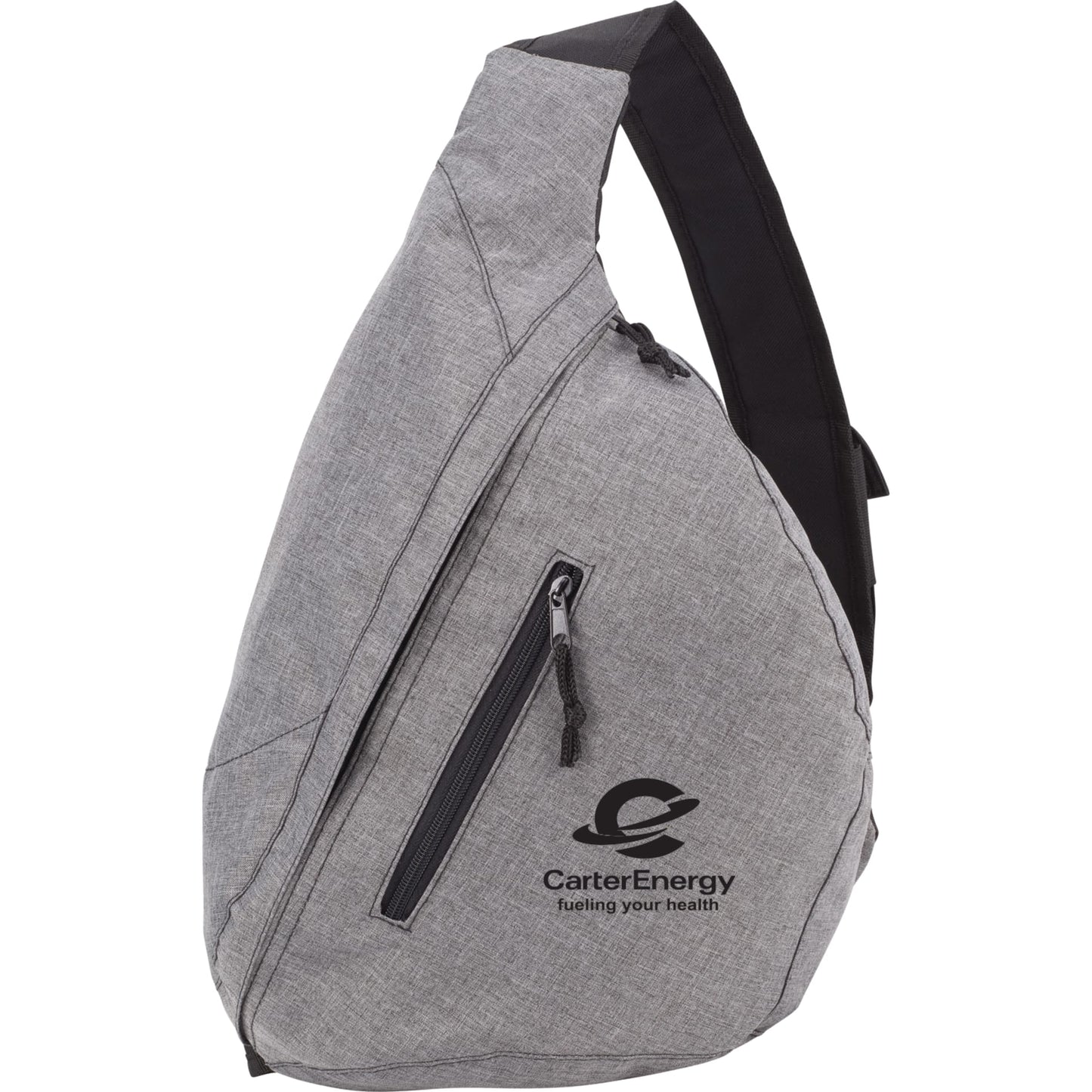 Front View of Gray Brooklyn Deluxe Sling Backpack
