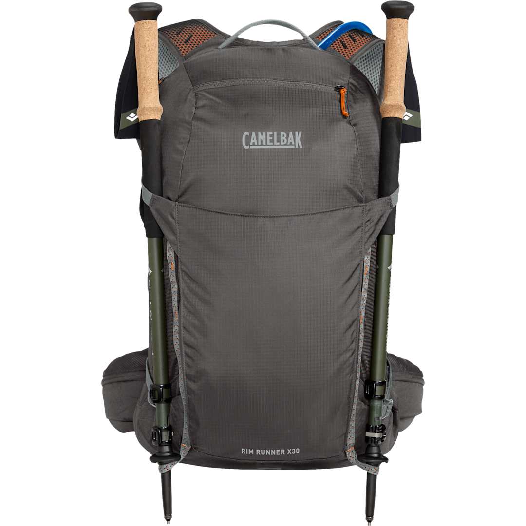 Front View of Gray Camelbak Rim Runner x30 Hydration Pack plain