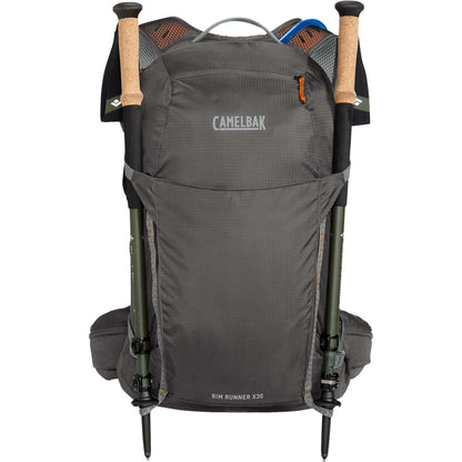 Front View of Gray Camelbak Rim Runner x30 Hydration Pack plain