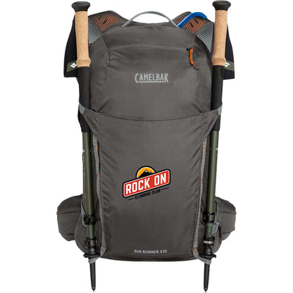 Front View of Gray Camelbak Rim Runner x30 Hydration Pack