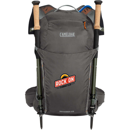 Front View of Gray Camelbak Rim Runner x30 Hydration Pack