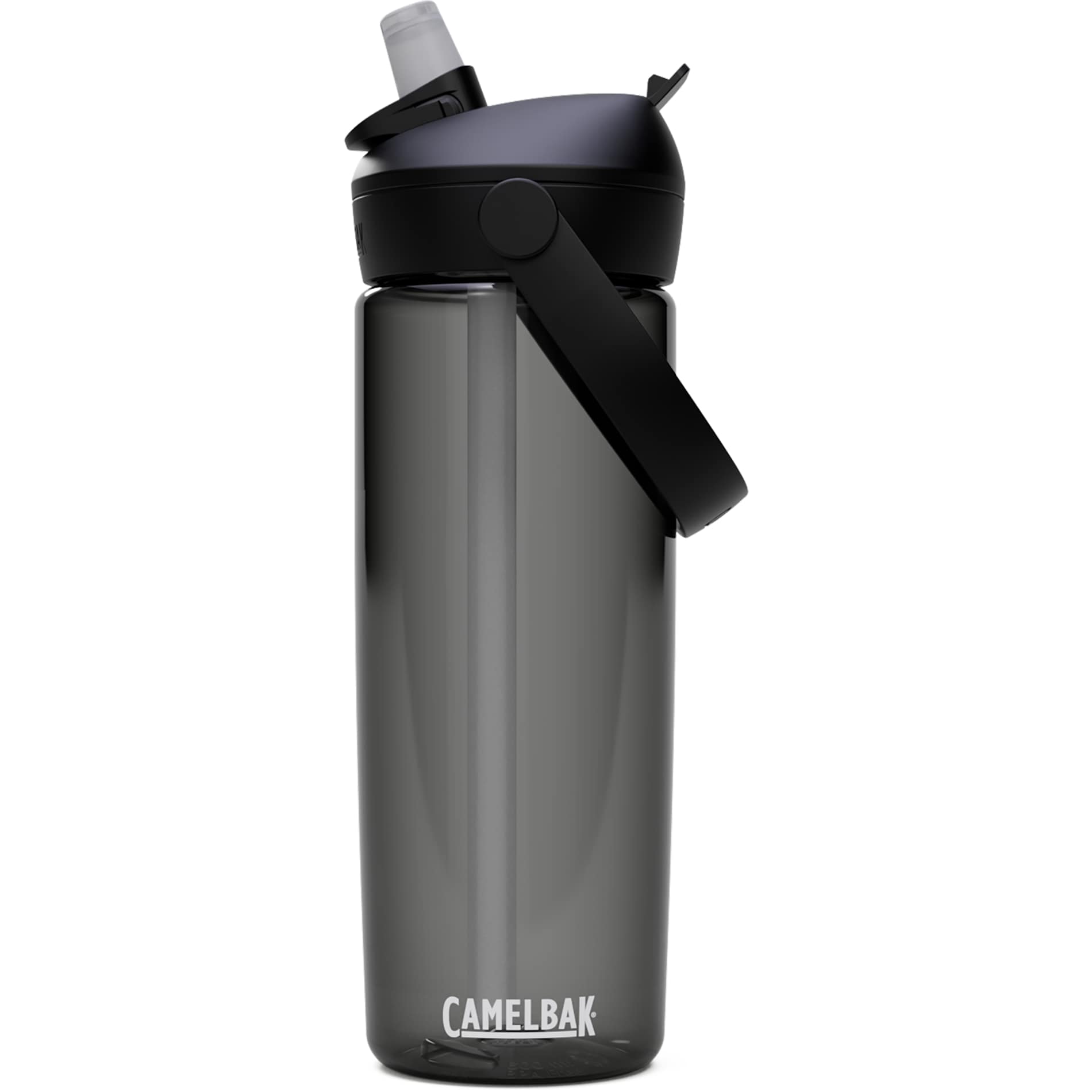 Front View of Gray CamelBak Thrive Flip Straw 20oz Bottle Tritan Rene plain