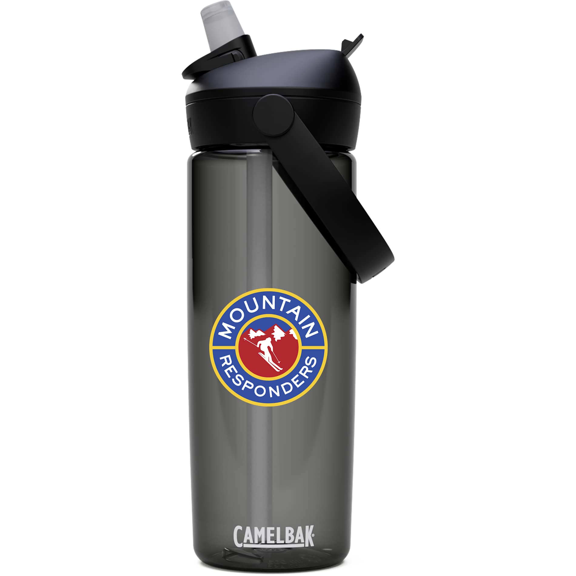 Front View of Gray CamelBak Thrive Flip Straw 20oz Bottle Tritan Rene