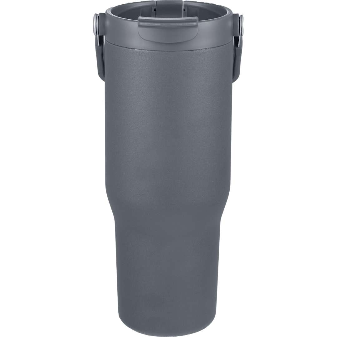 Front View of Gray Carnival Recycled Sip Or Swig Tumbler 30oz plain