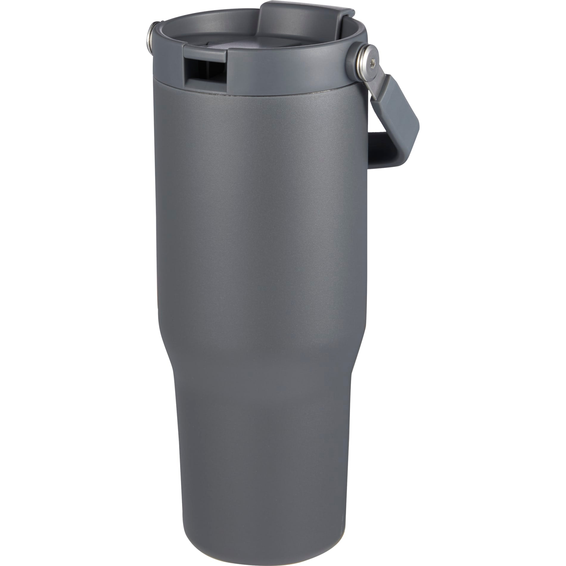 Front View of Gray Carnival Recycled Sip Or Swig Tumbler 30oz plain