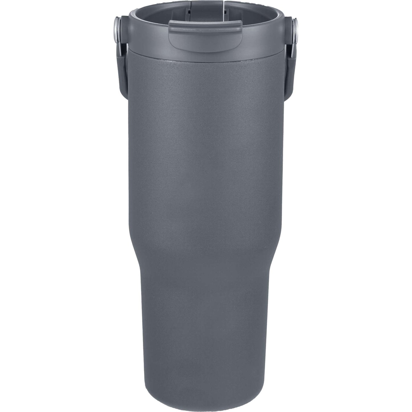 Front View of Gray Carnival Recycled Sip Or Swig Tumbler 30oz plain