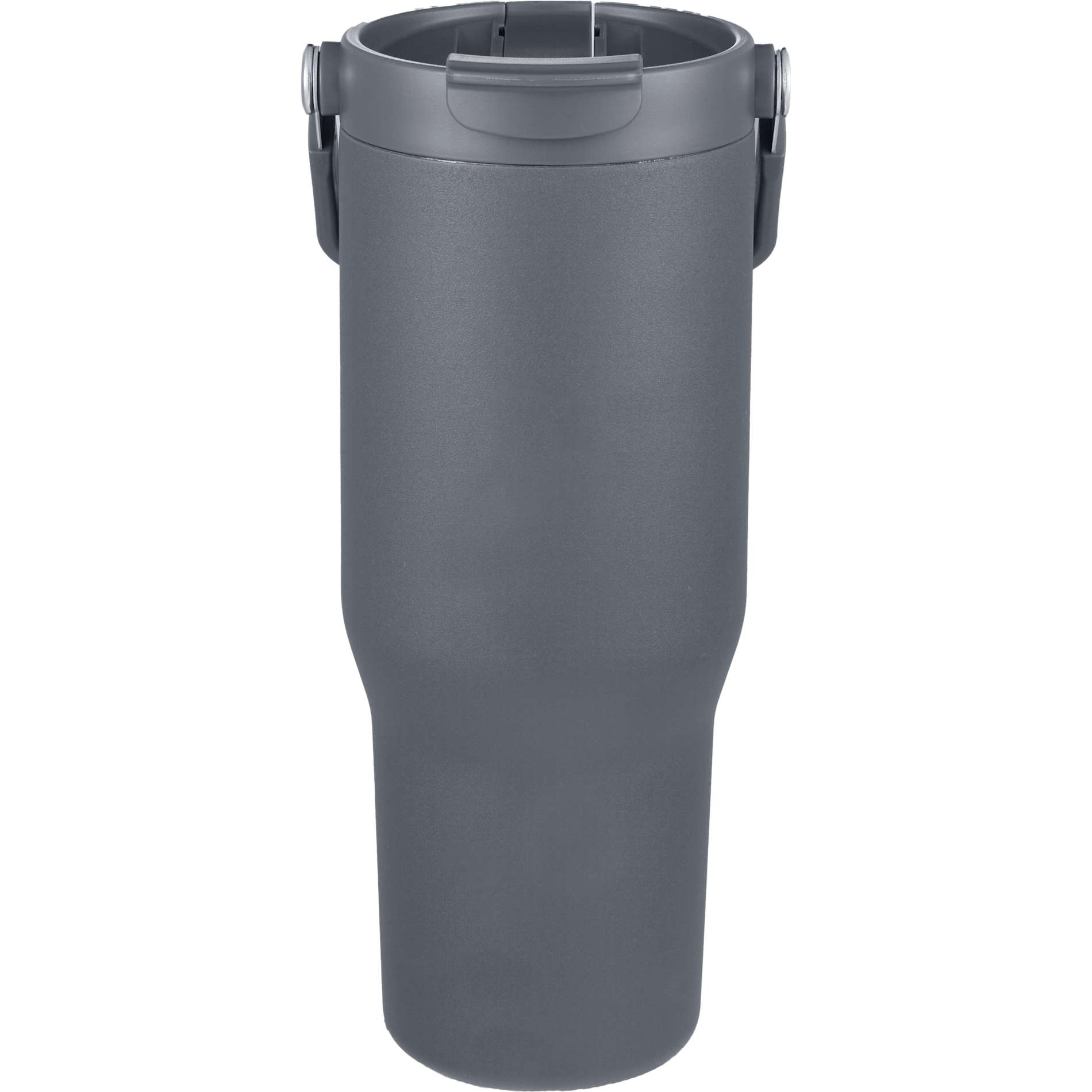 Front View of Gray Carnival Recycled Sip Or Swig Tumbler 30oz plain