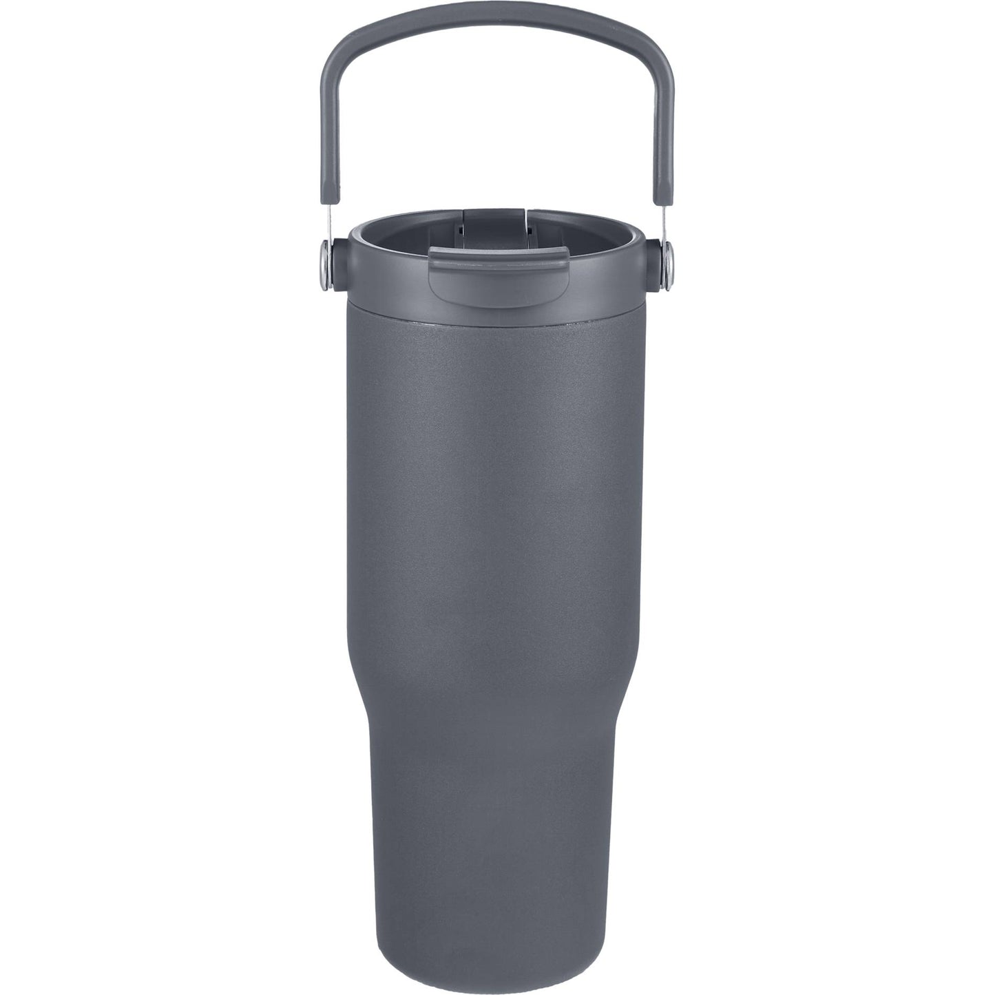 Front View of Gray Carnival Recycled Sip Or Swig Tumbler 30oz plain