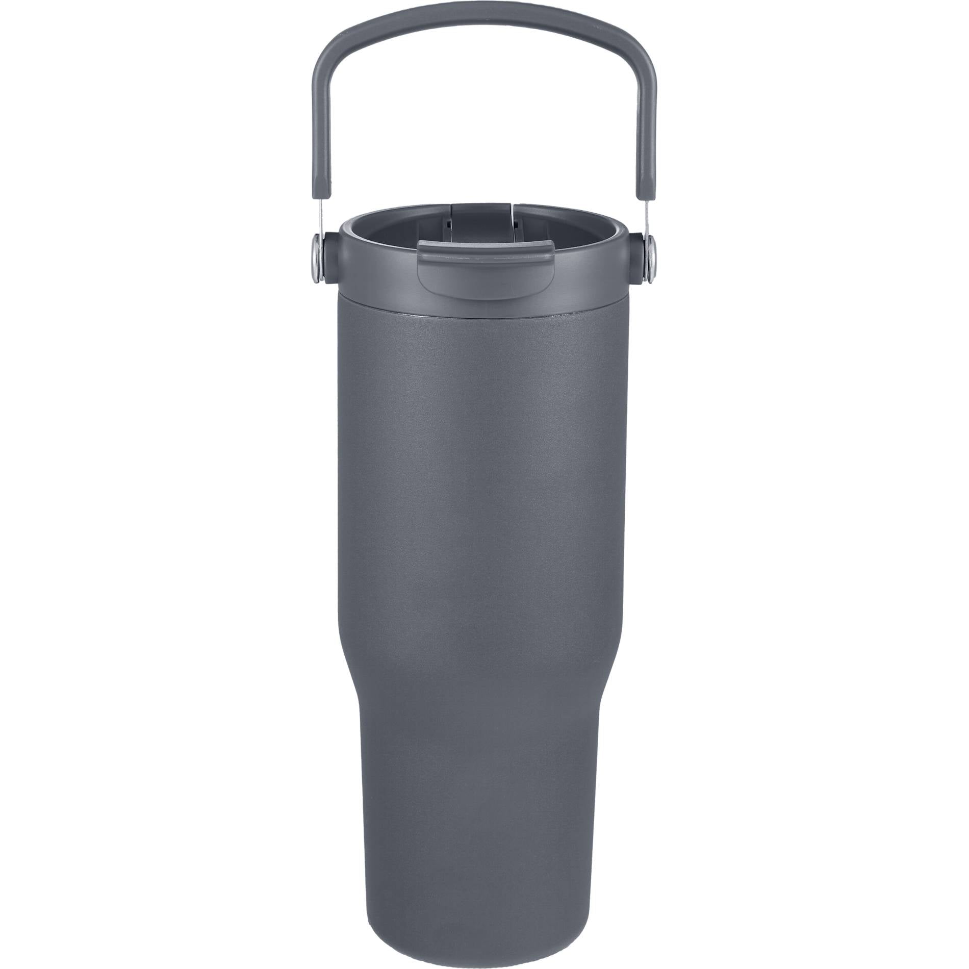 Front View of Gray Carnival Recycled Sip Or Swig Tumbler 30oz plain