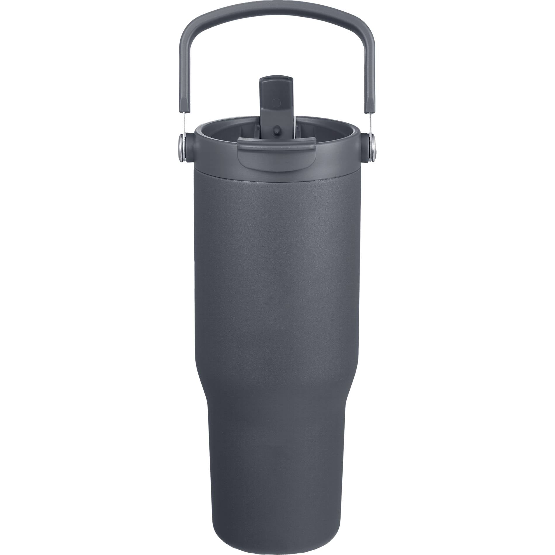 Front View of Gray Carnival Recycled Sip Or Swig Tumbler 30oz plain