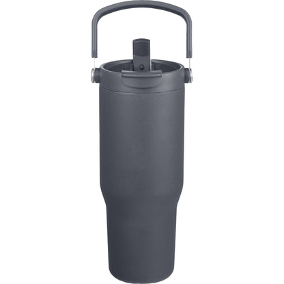 Front View of Gray Carnival Recycled Sip Or Swig Tumbler 30oz plain