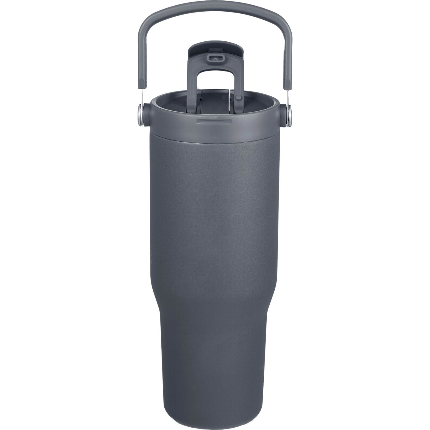 Front View of Gray Carnival Recycled Sip Or Swig Tumbler 30oz plain