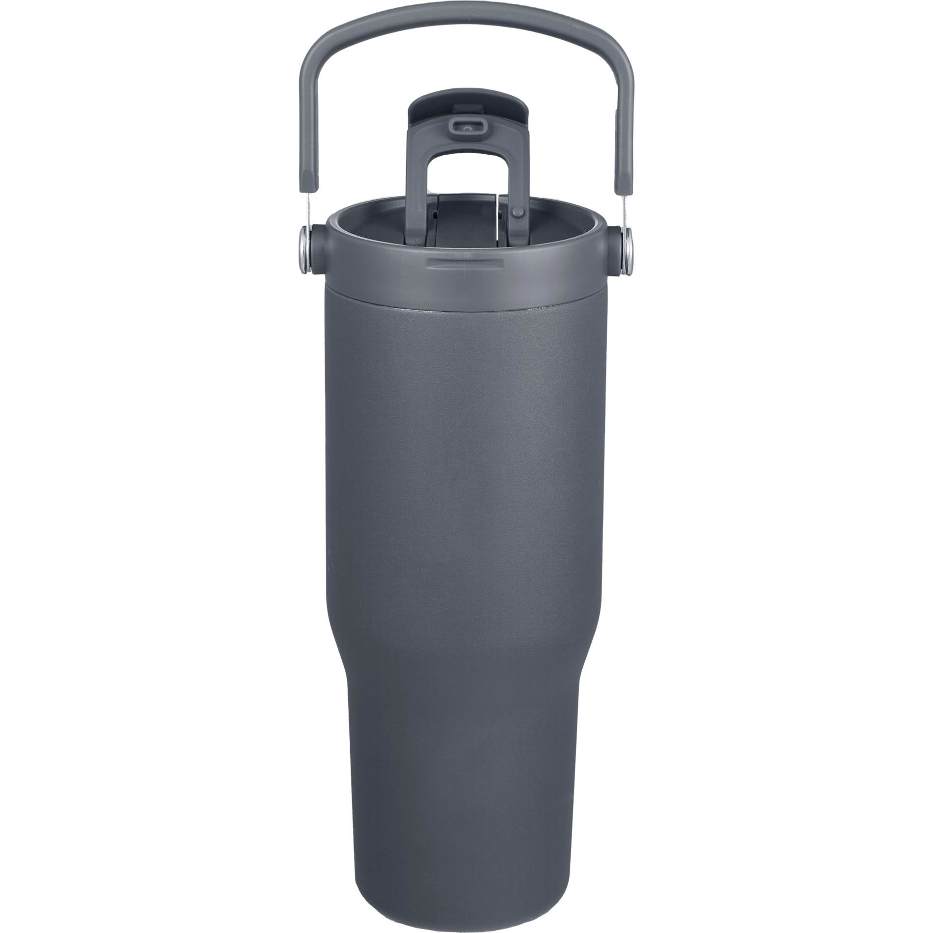 Front View of Gray Carnival Recycled Sip Or Swig Tumbler 30oz plain