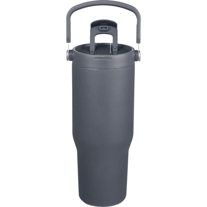 Front View of Gray Carnival Recycled Sip Or Swig Tumbler 30oz plain