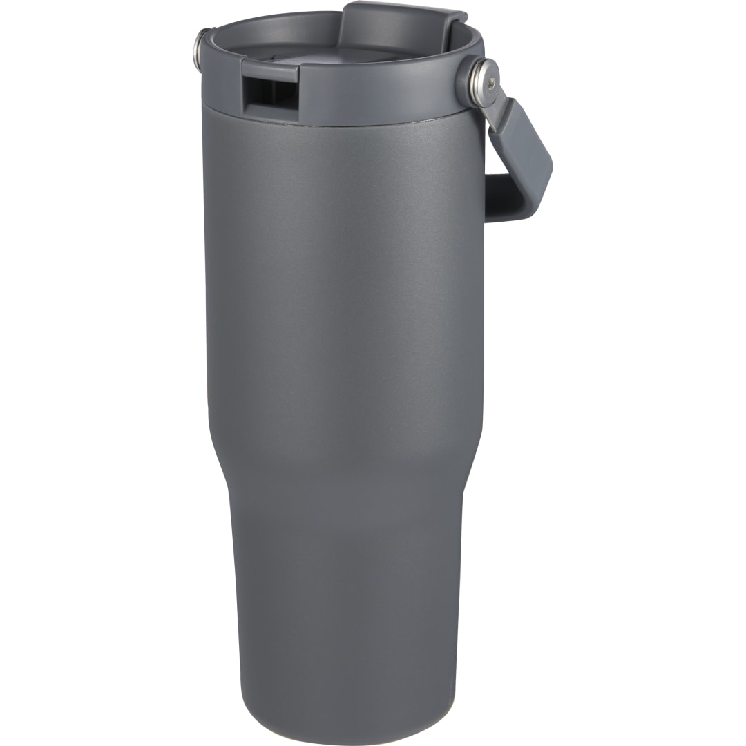 Front View of Gray Carnival Recycled Sip Or Swig Tumbler 30oz plain