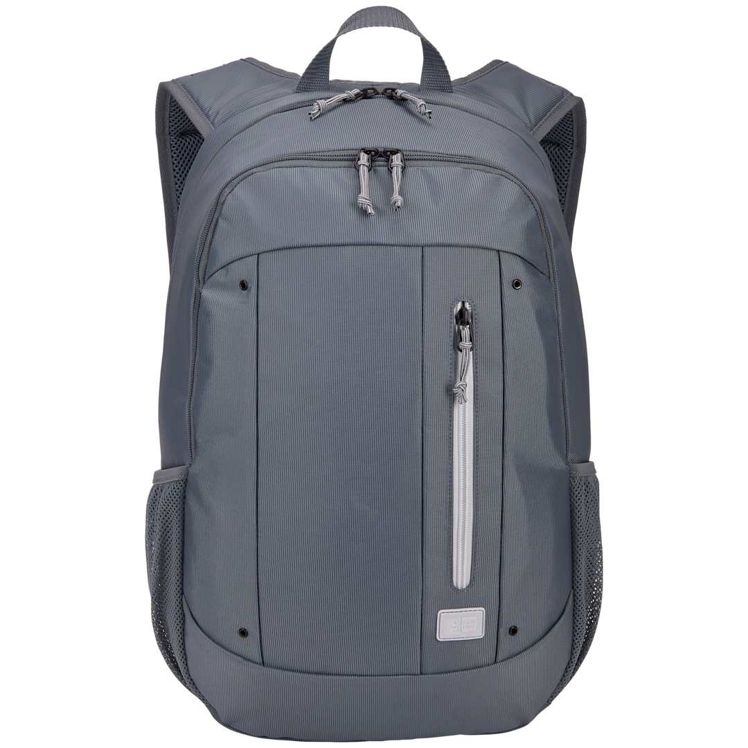 Front View of Gray Case Logic Jaunt Recycled 15" Computer Backpack plain