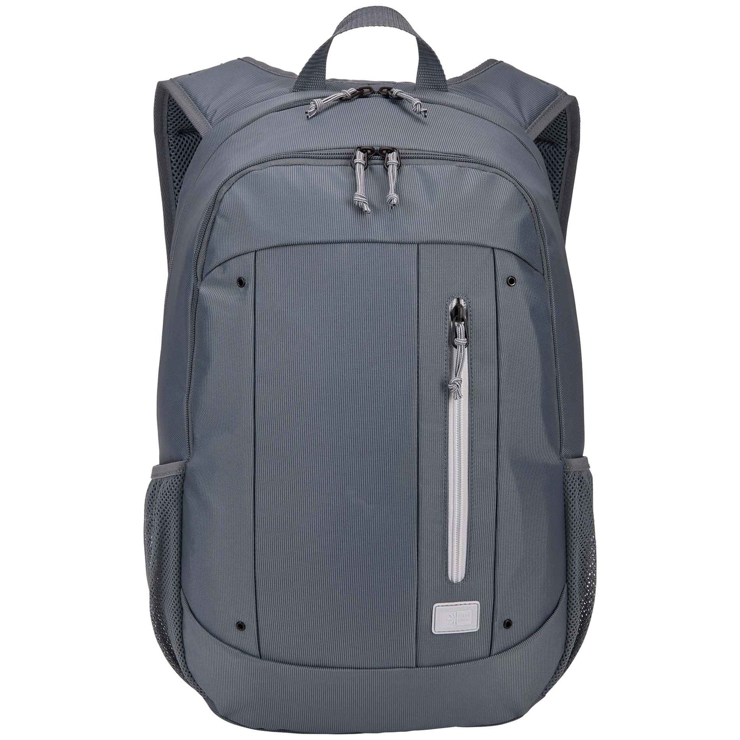 Front View of Gray Case Logic Jaunt Recycled 15" Computer Backpack plain