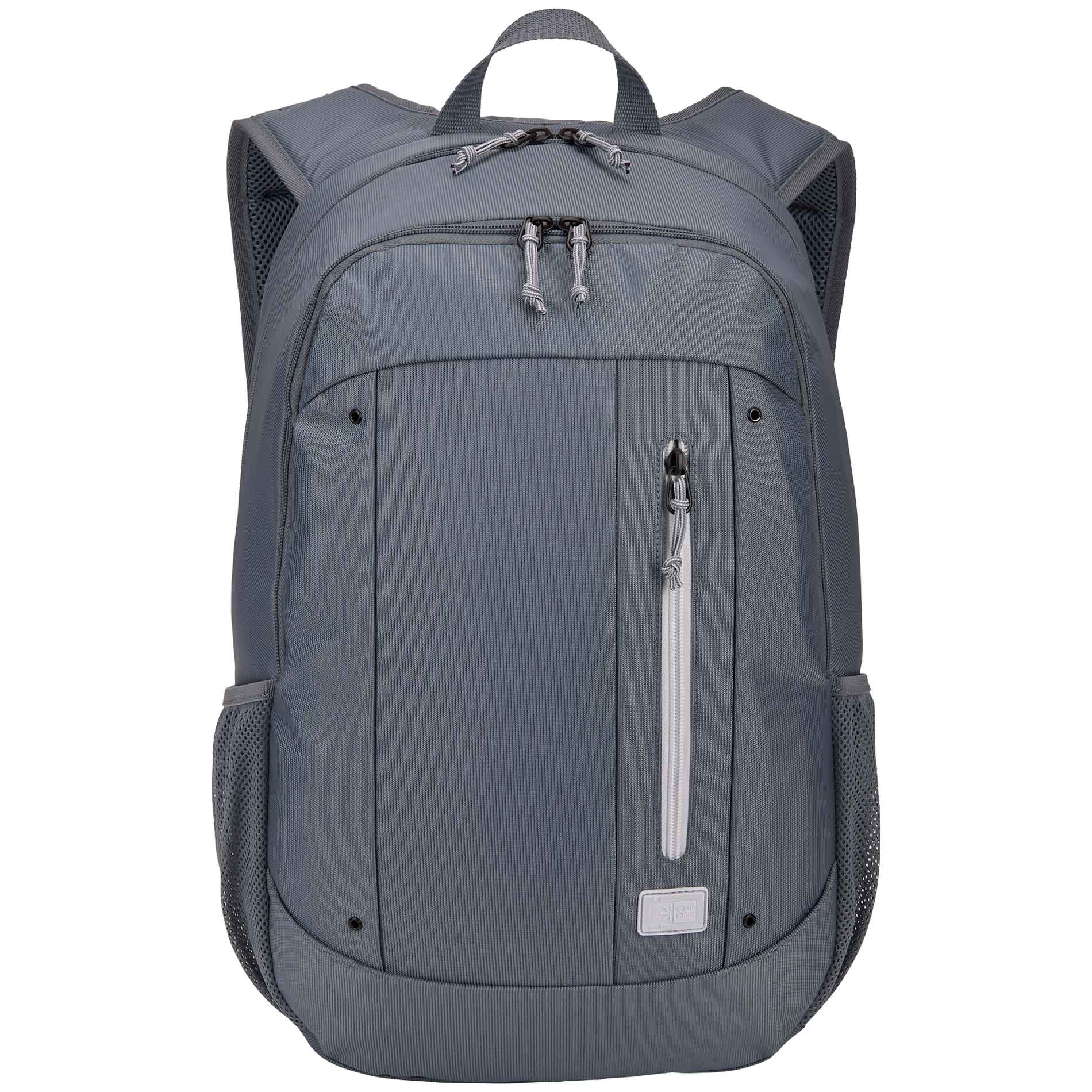 Front View of Gray Case Logic Jaunt Recycled 15" Computer Backpack plain