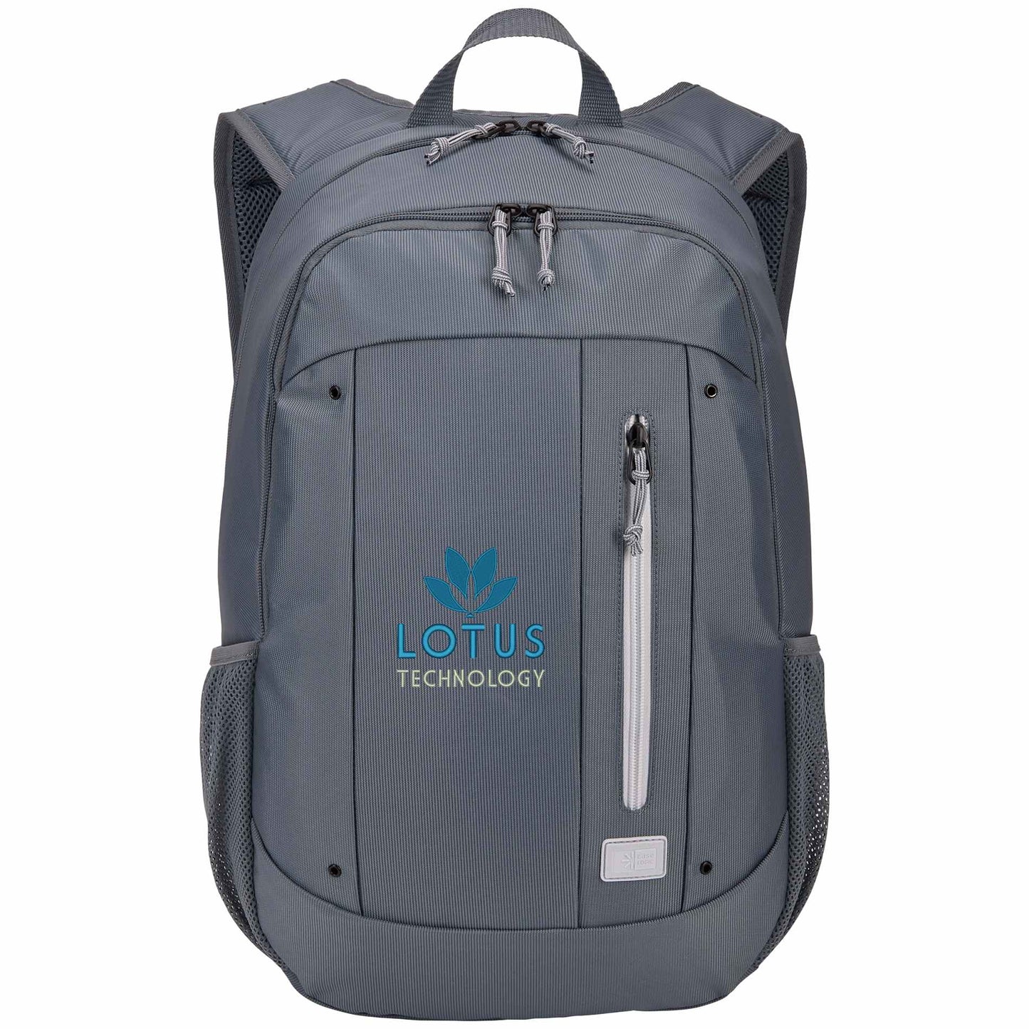 Front View of Gray Case Logic Jaunt Recycled 15" Computer Backpack