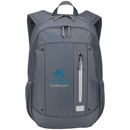 Front View of Gray Case Logic Jaunt Recycled 15" Computer Backpack