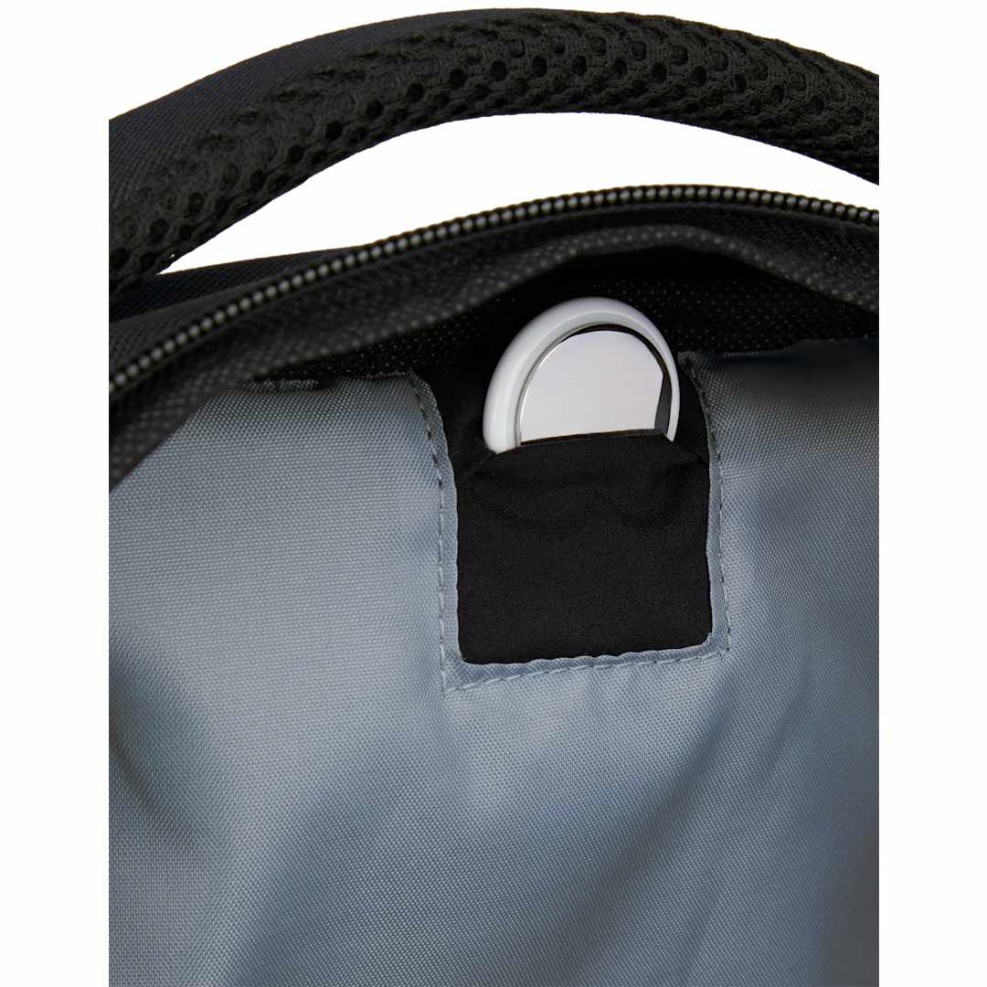 Front View of Gray Commander Recycled 16" Computer Backpack