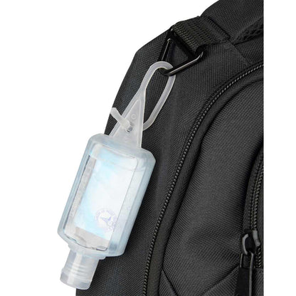 Front View of Gray Commander Recycled 16" Computer Backpack