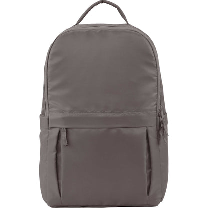 Front View of Gray Daybreak Recycled 15" Laptop Backpack plain