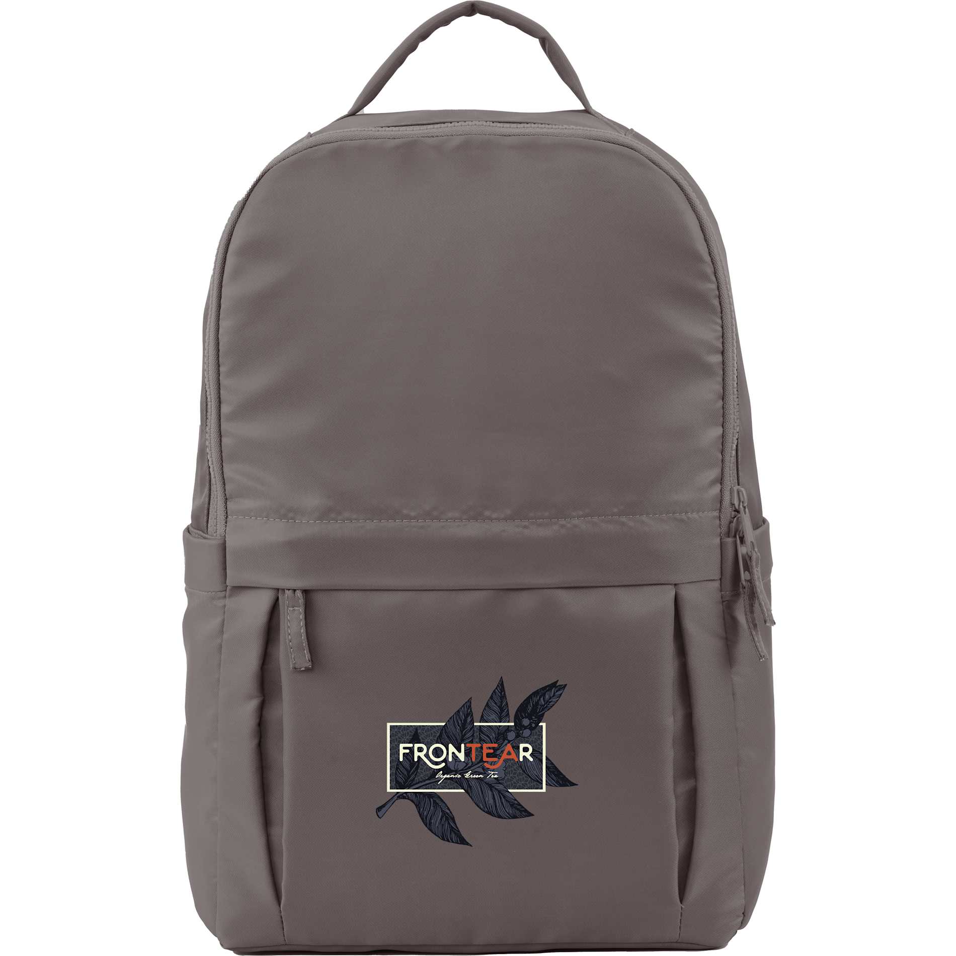 Front View of Gray Daybreak Recycled 15" Laptop Backpack
