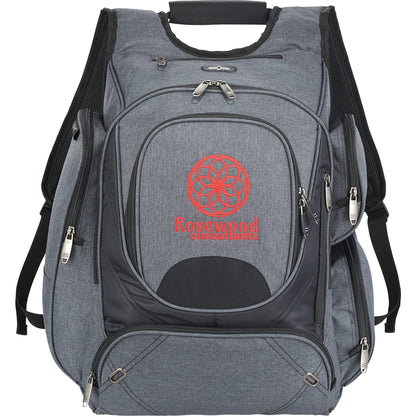 Front View of Gray elleven™ TSA 17" Computer Backpack