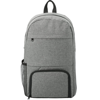 Front View of Gray Essential Insulated 15" Computer Backpack plain