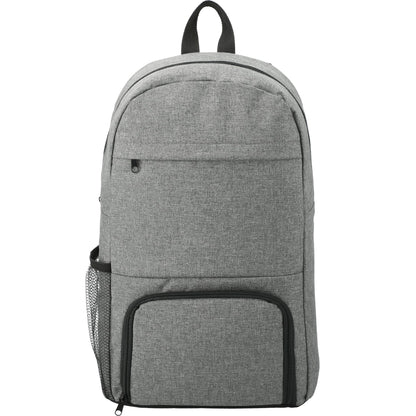 Front View of Gray Essential Insulated 15" Computer Backpack plain