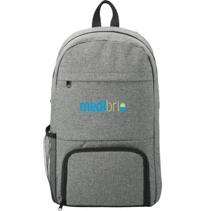 Front View of Gray Essential Insulated 15" Computer Backpack