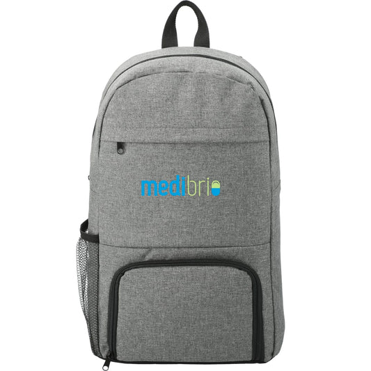 Front View of Gray Essential Insulated 15" Computer Backpack