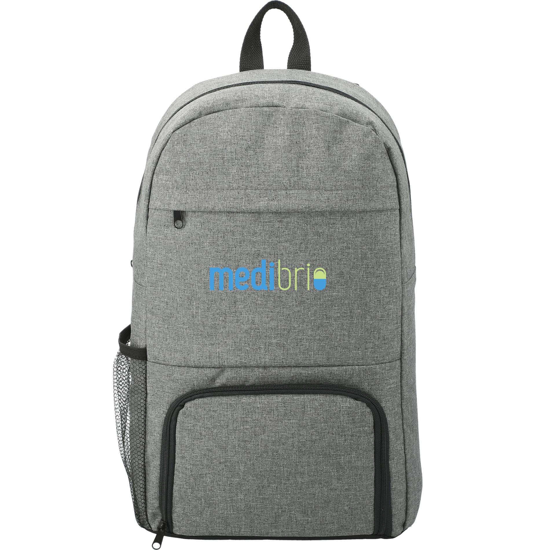 Front View of Gray Essential Insulated 15" Computer Backpack