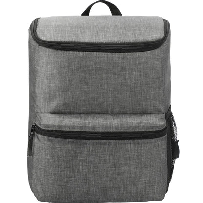 Front View of Gray Excursion Recycled 20 Can Backpack Cooler plain